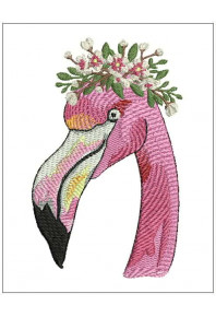 Pet091 - Small Boho Flamingo head
